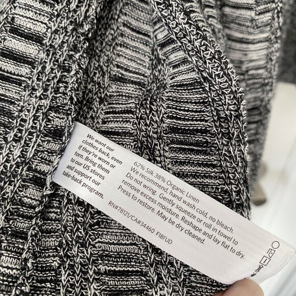 Eileen Fisher - Silk & Organic Linen Knit Cardigan - Picture 4 of 6